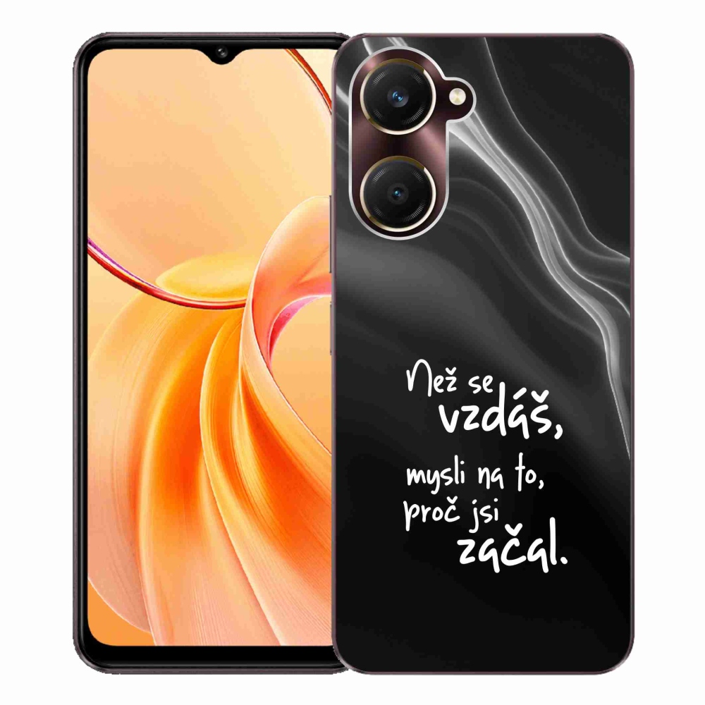 Gél borítás mmCase a Vivo Y28s 5G készülékhez - Idézet 2 fekete háttér