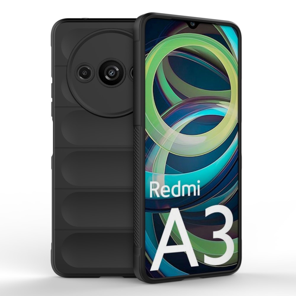 Rugg tartós zselés tok Xiaomi Redmi A3-hoz - fekete
