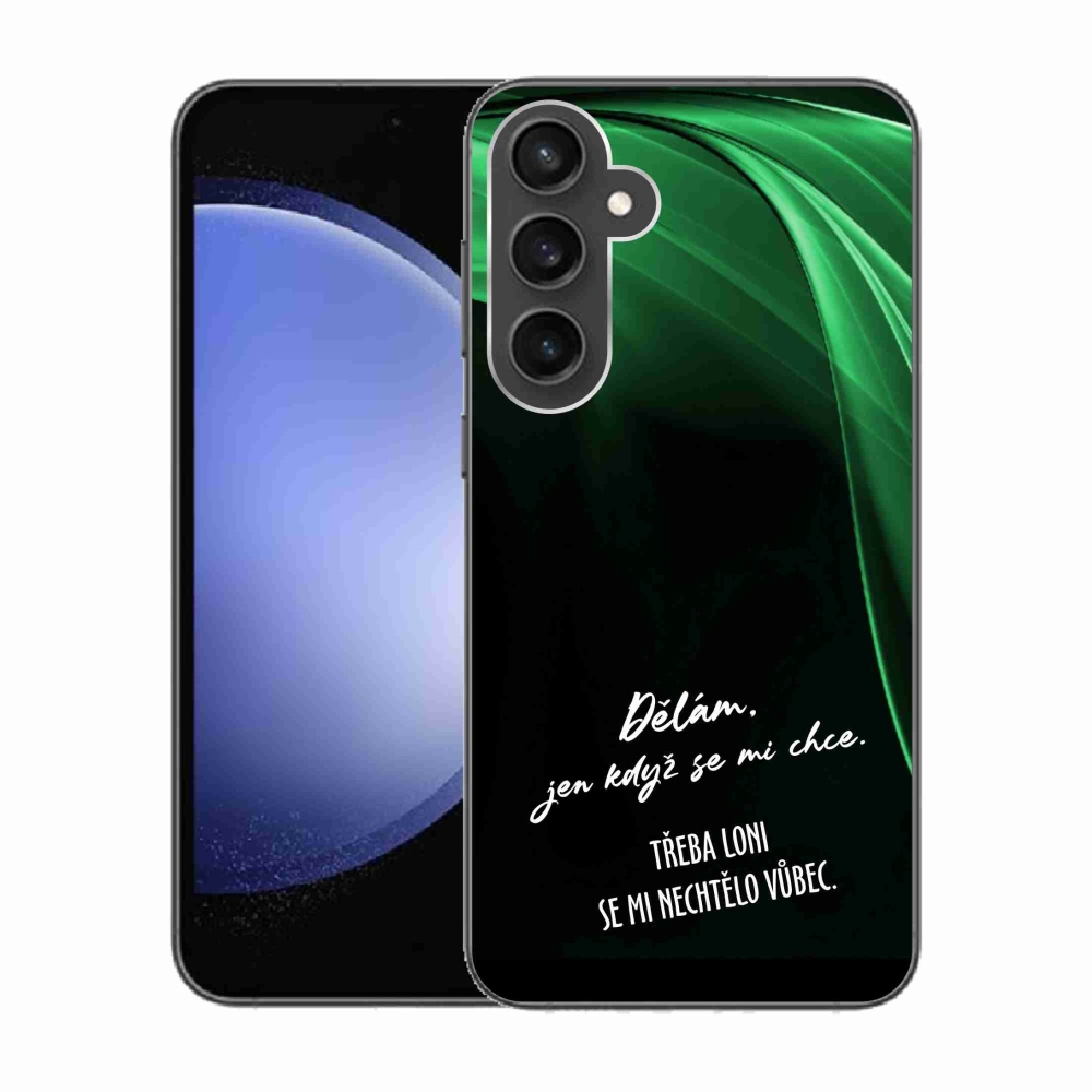 Gél borító mmCase Samsung Galaxy S23 FE - vicces szöveg 12 fekete háttér