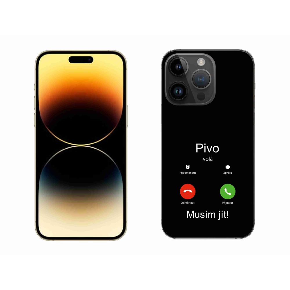 Gél borítás mmCase iPhone 14 Pro Max 6.7 készülékhez - sörhívások fekete háttérrel