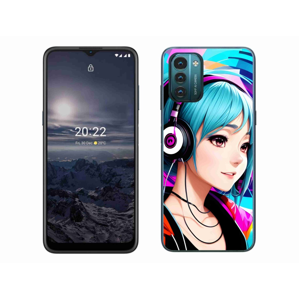 Zselés borítás mmCase a Nokia G11/G21 készülékhez - lány fejhallgatóval