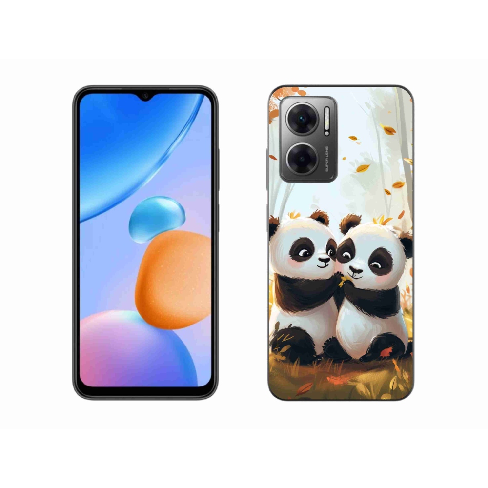 Gél borítás mmCase a Xiaomi Redmi 10 5G készülékhez - pandák