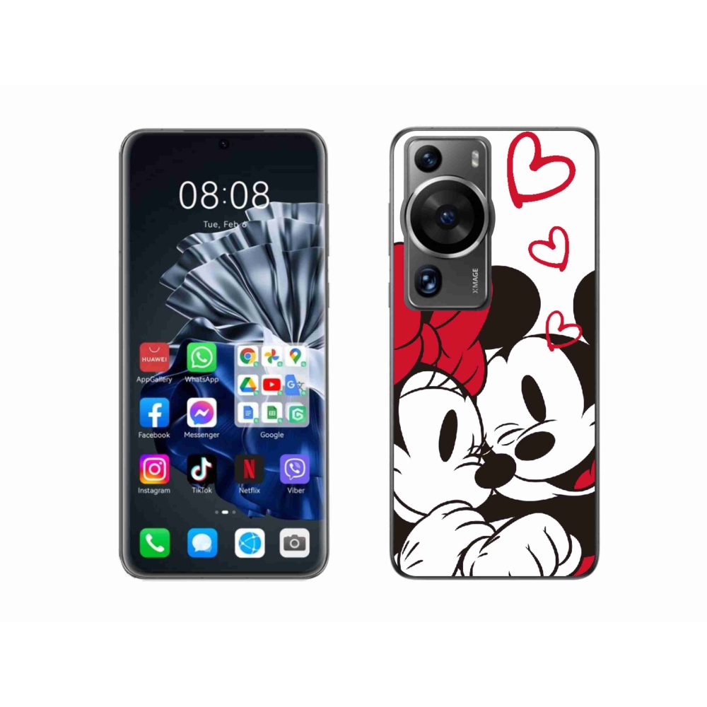 Zselés borítás mmCase a Huawei P60 Pro készülékhez - minnie és mickey