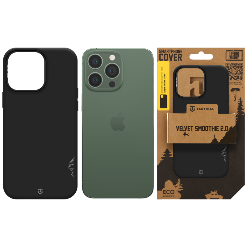 Tactical MagForce Velvet Smoothie 2.0 tok az Apple iPhone 13 Pro-hoz, Asphalt színben