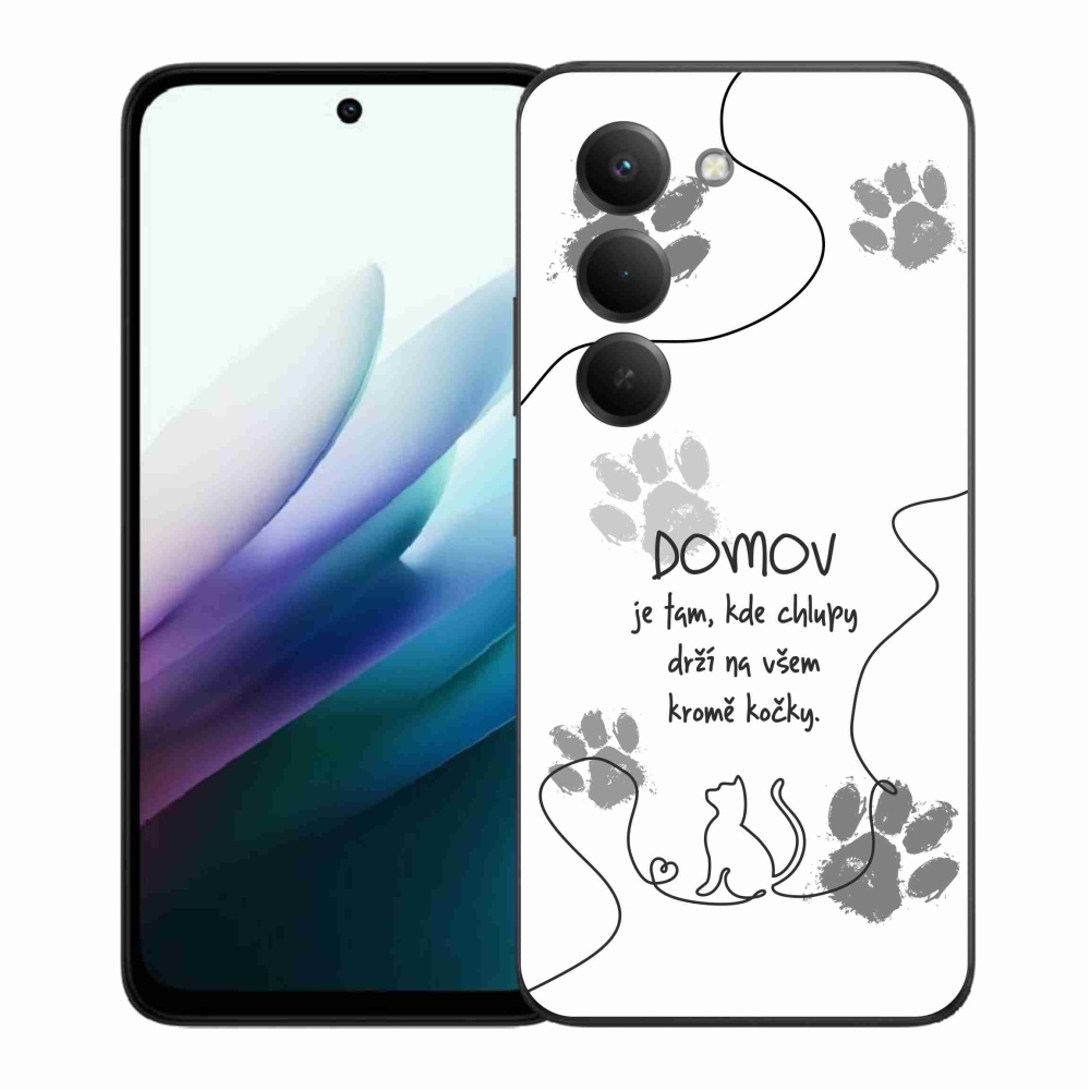 Gél borítás mmCase a Xiaomi Redmi 15 4G/5G (171mm) - macska motívum fehér háttérrel