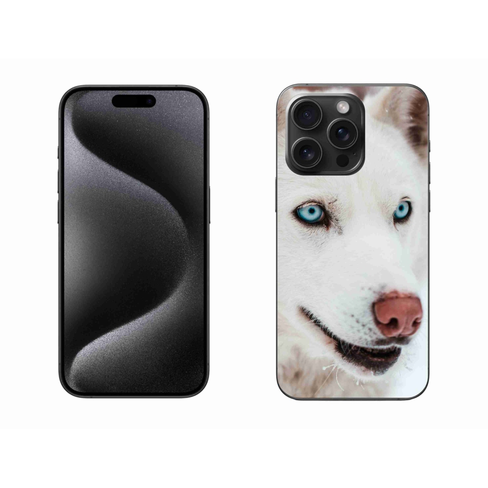 Gél tok mmCase iPhone 15 Pro Max készülékhez - kutyaszemmel nézet