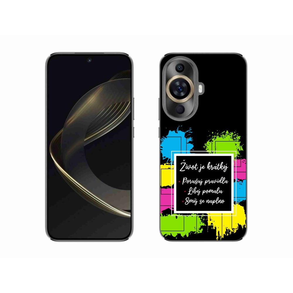 Gél borítás mmCase a Huawei Nova 11 - idézet 5 fekete háttérrel