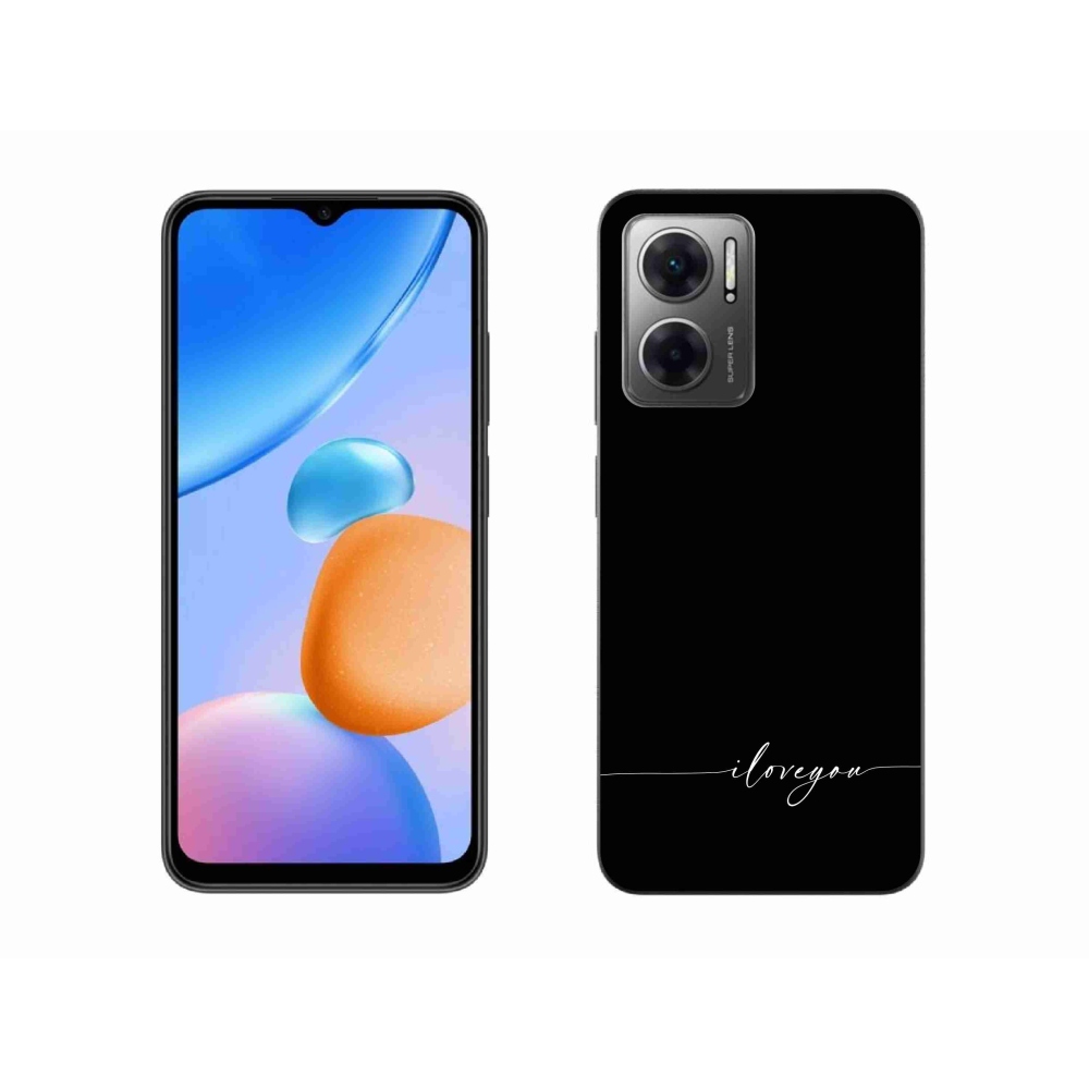 Gél borító mmCase a Xiaomi Redmi 10 5G-hez - Szeretlek fekete háttérrel