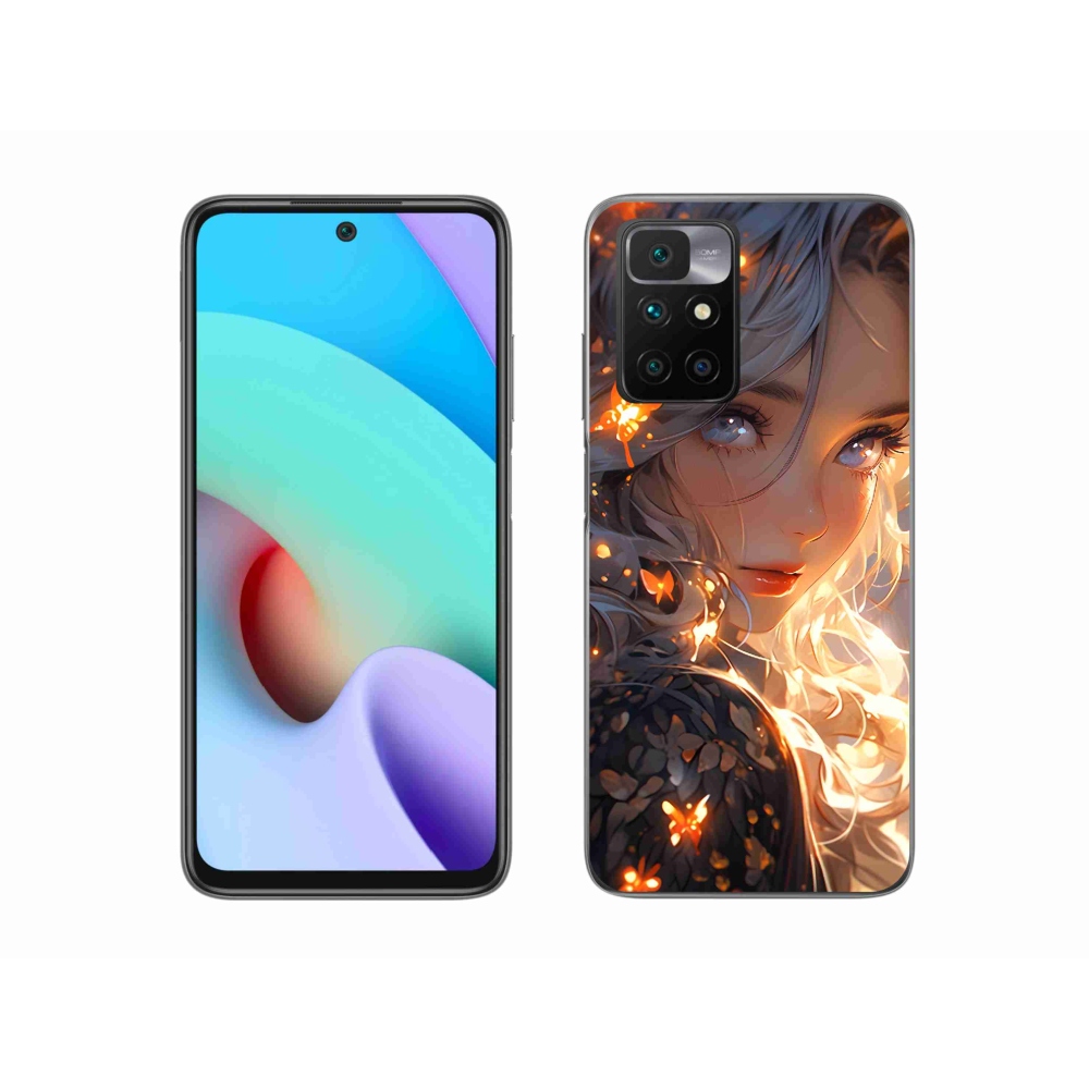 Gél borítás mmCase a Xiaomi Redmi 10/Redmi 10 (2022) - lány és pillangók