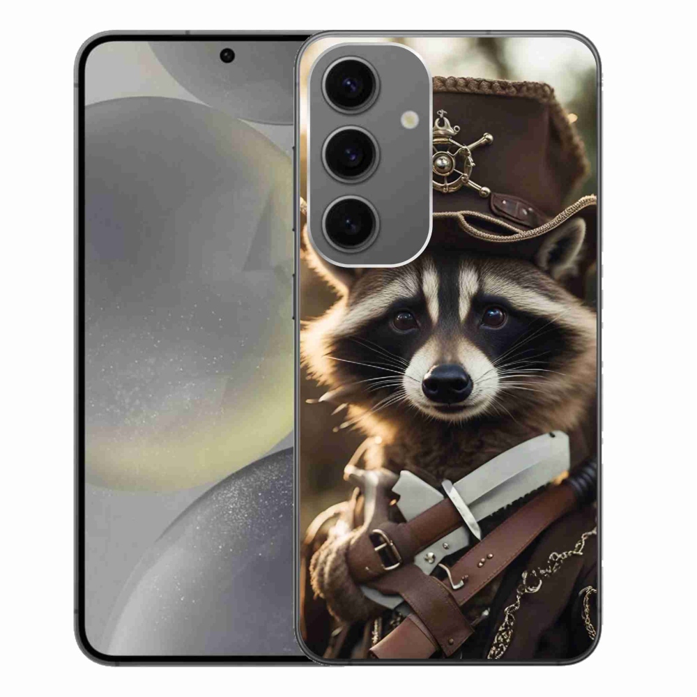 Zselés borítás mmCase Samsung Galaxy S24+ készülékhez - mosómedve egyenruhában