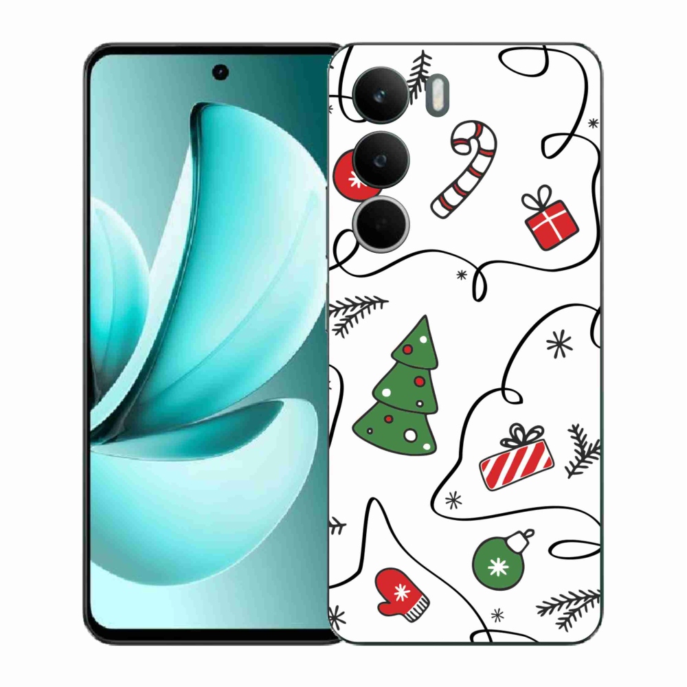 Gél borító mmCase a Realme C71 készülékhez - karácsonyi motívumok