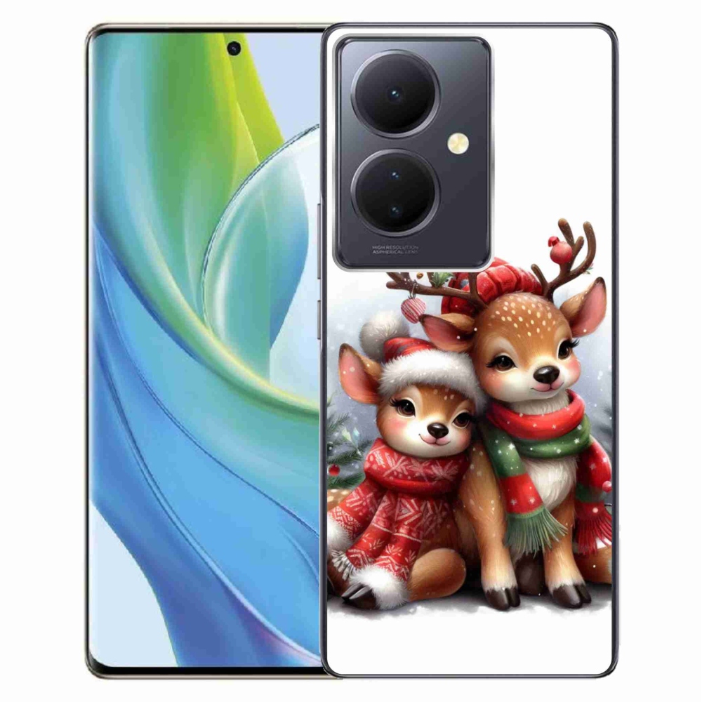 Gél borítás mmCase a Vivo V29 Lite 5G számára - karácsonyi rénszarvas