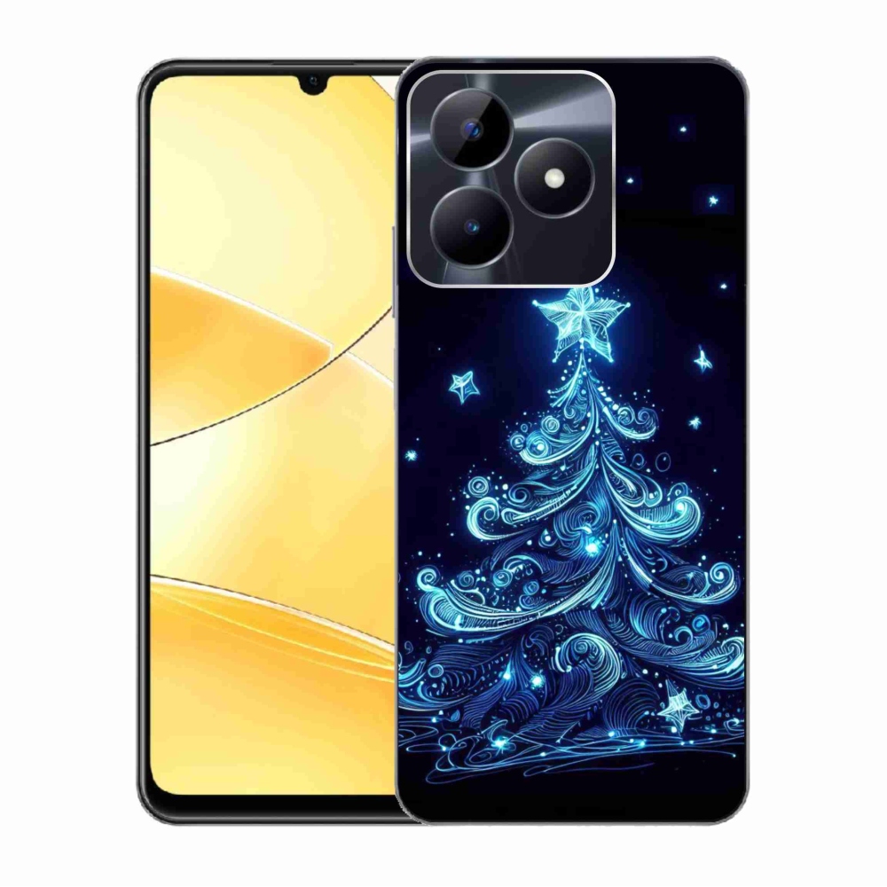 Gél borítás mmCase a Realme C51/C53 készülékhez - neon karácsonyfa 4