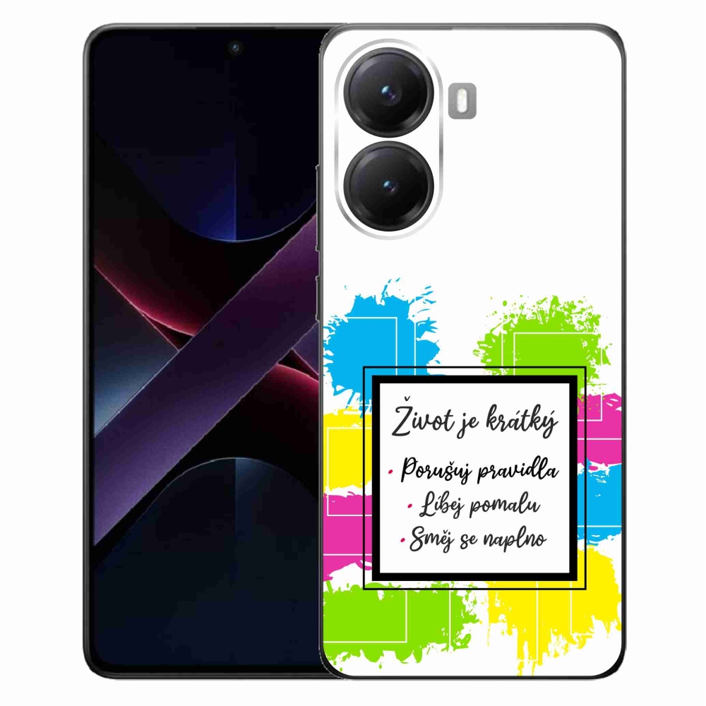 Gél borítás mmCase a Xiaomi Poco X7 Pro 5G számára - idézem 5 fehér háttér