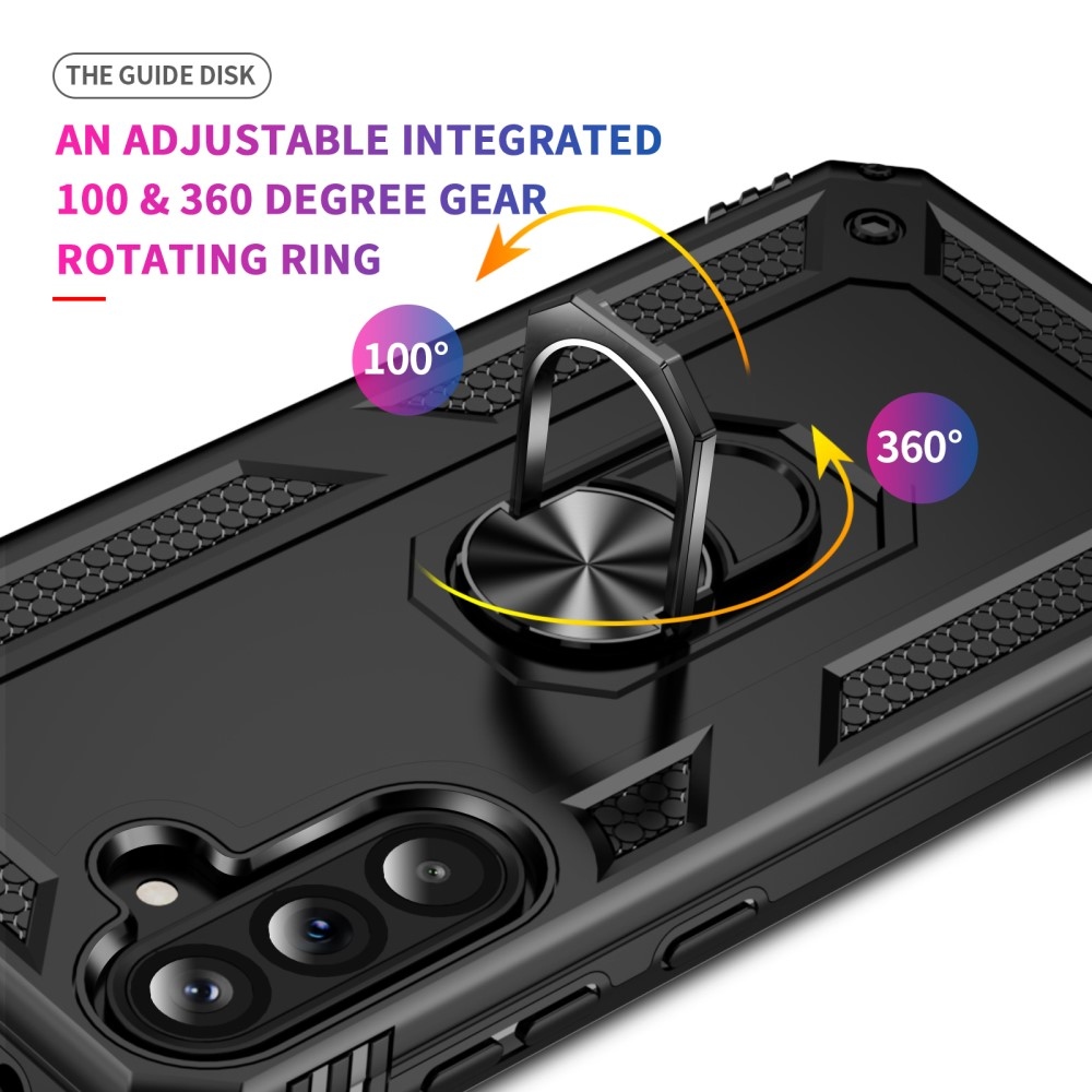 Gyűrűk tartós borítása Samsung Galaxy A56 5G készülékhez - fekete