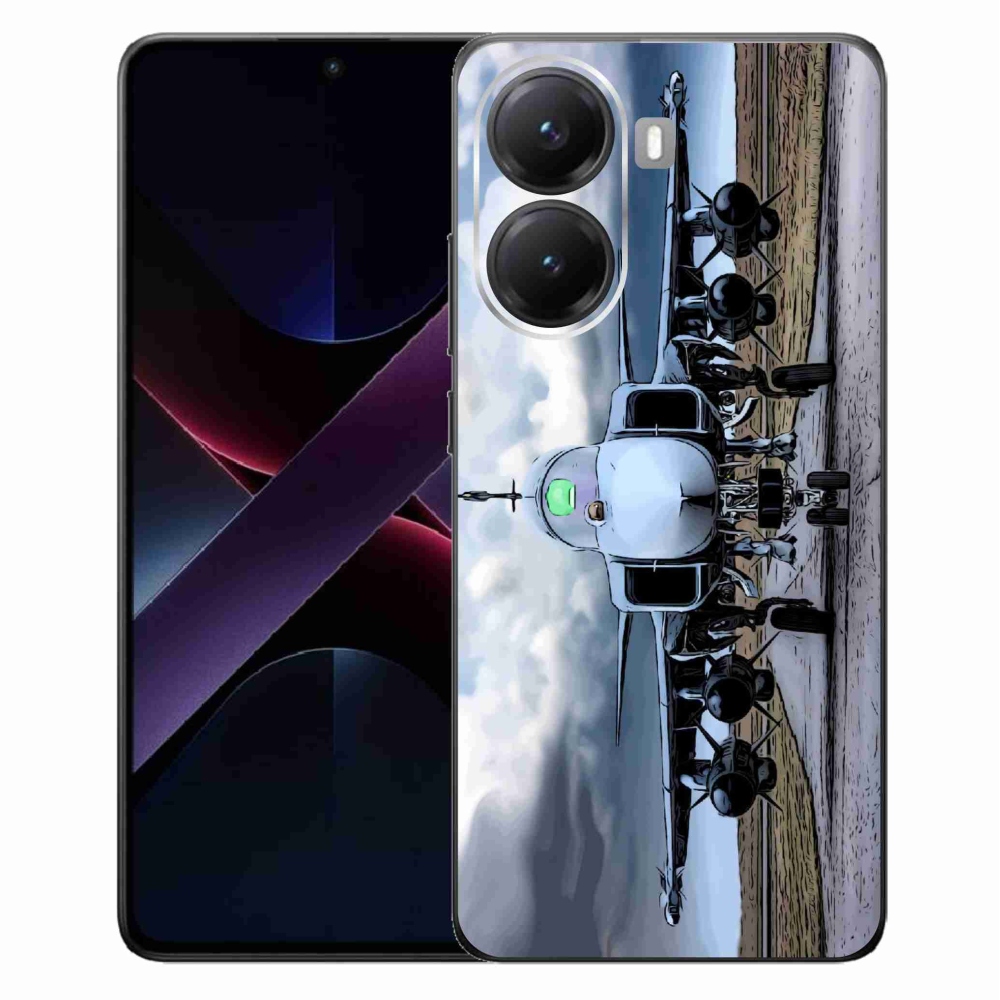 Gélburkolat mmCase a Xiaomi Poco X7 Pro 5G számára - katonai repülőgépek