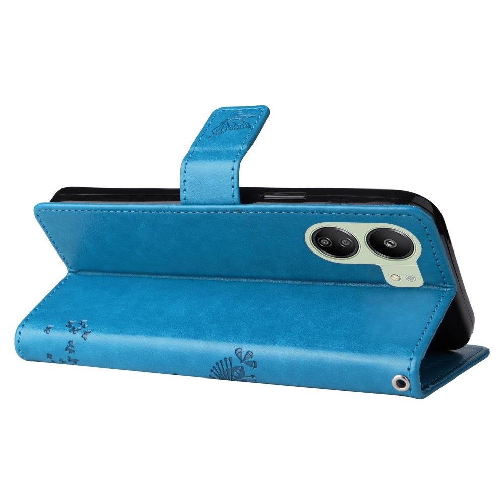 Fák könyvtáska Xiaomi Poco C65/Redmi 13C - kék