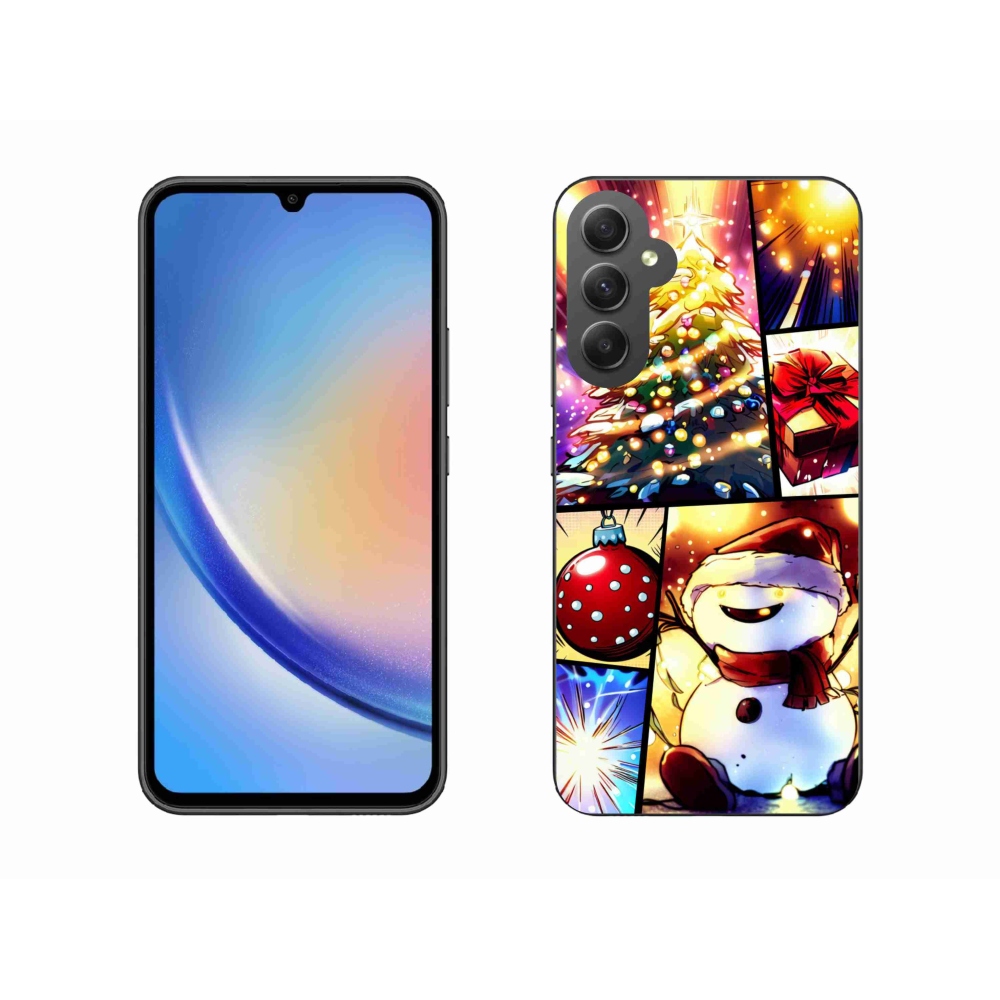 Gél borító mmCase Samsung Galaxy A34 5G - Karácsonyi motívumok 1