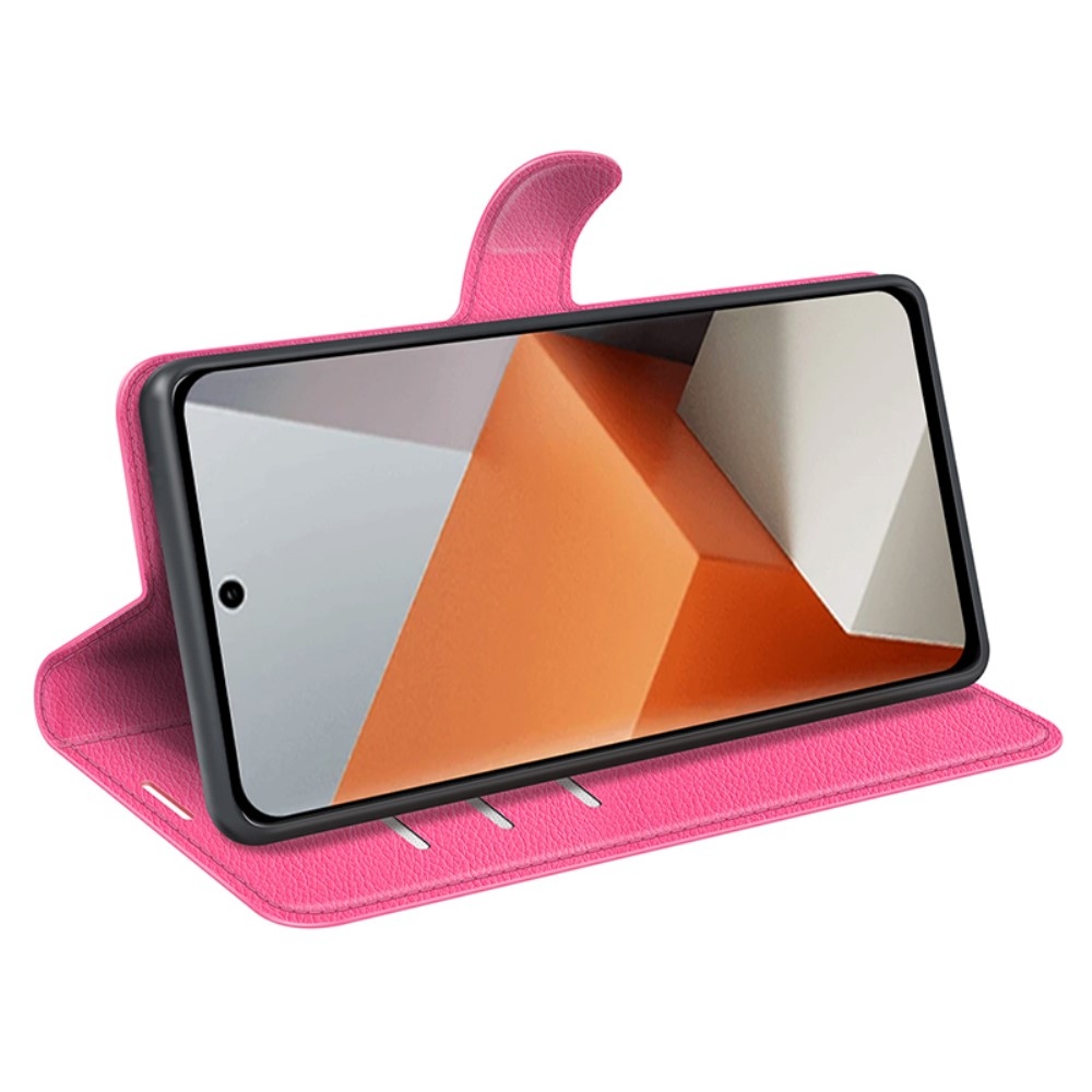 Litchi könyv tok Xiaomi Redmi Note 13 Pro+ 5G - rózsa