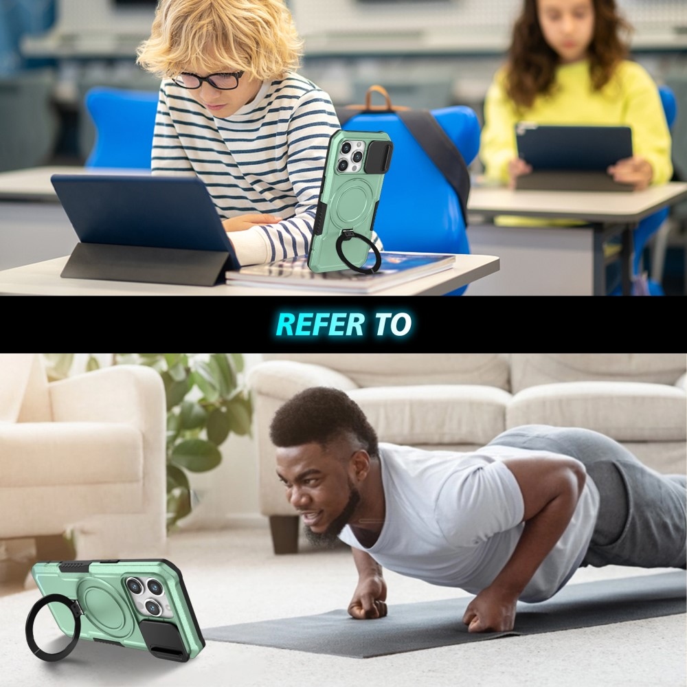 Katonai strapabíró védőburkolat MagSafe-vel iPhone 14 Pro Max készülékhez - világoszöld