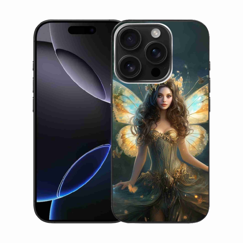 Gél borítás mmCase iPhone 16 Pro készülékhez - pillangó nő