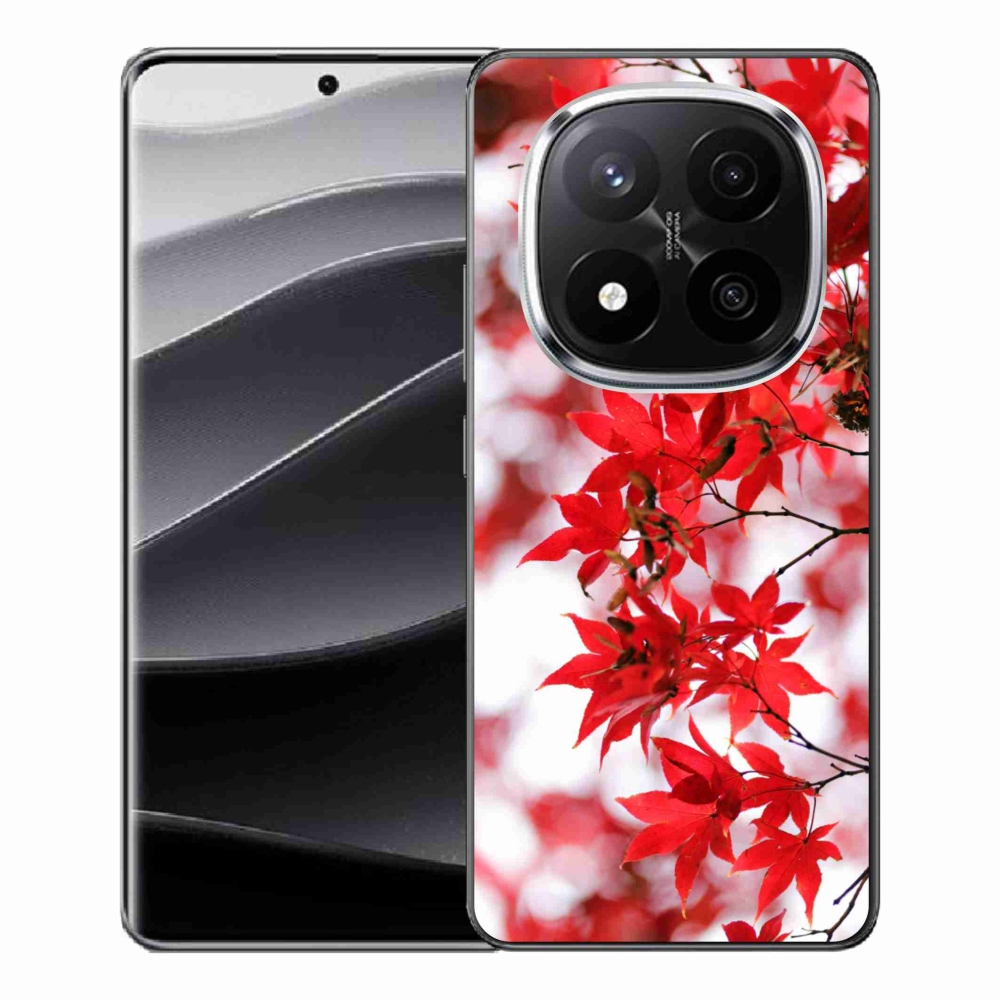 Gél borítás mmCase a Xiaomi Redmi Note 14 Pro+ 5G számára - piros levelek