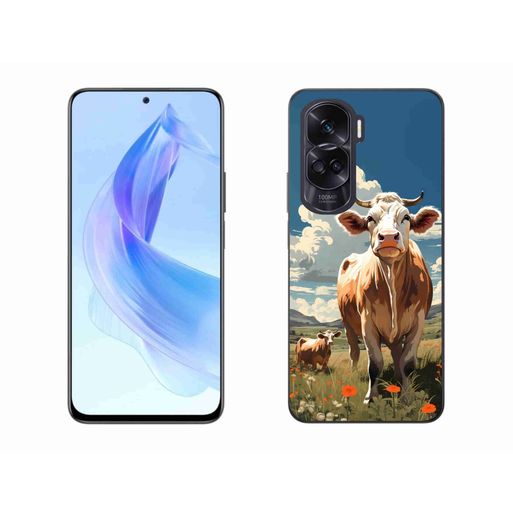 Zselés borítás mmCase a Honor 90 Lite készülékhez - tehenek a réten