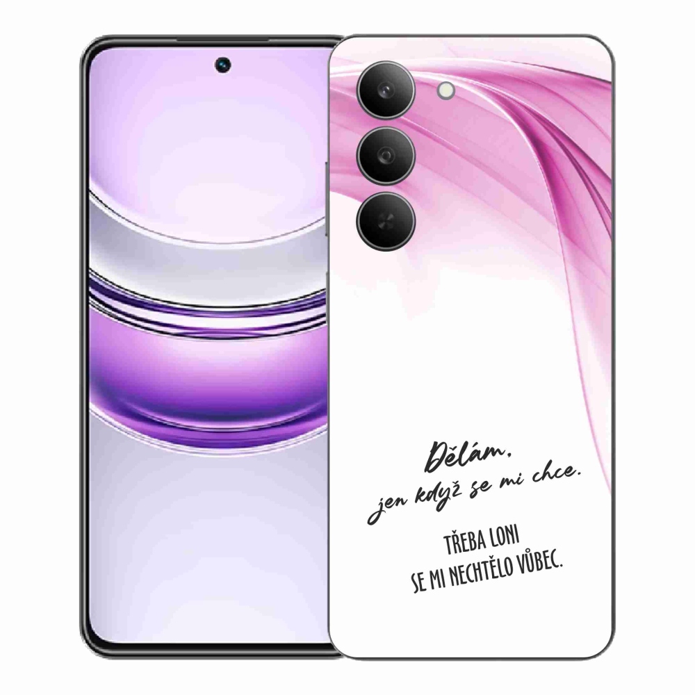 Gél borító mmCase a Realme 14x 5G készülékhez - vicces szöveg 12 fehér háttér