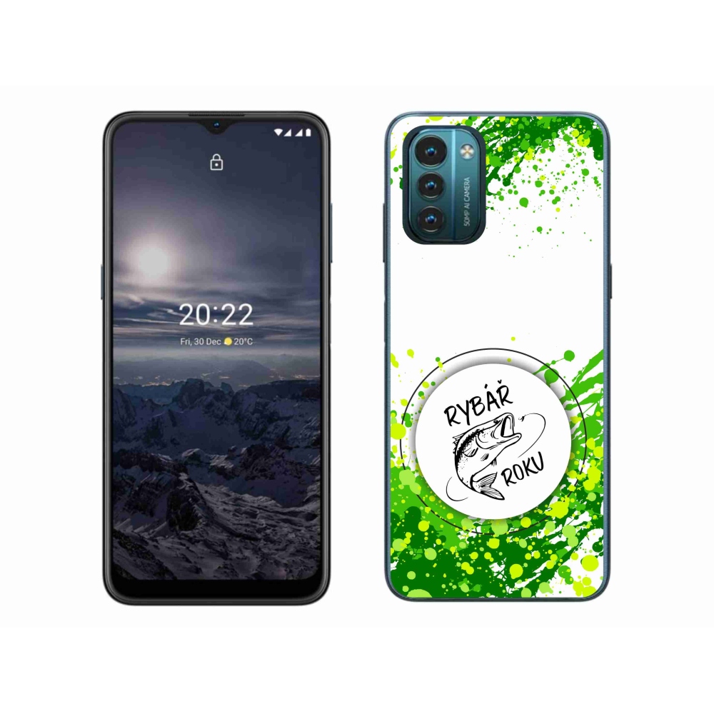 Zselés borítás mmCase a Nokia G11/G21 készülékhez - az év halászának fehér háttere