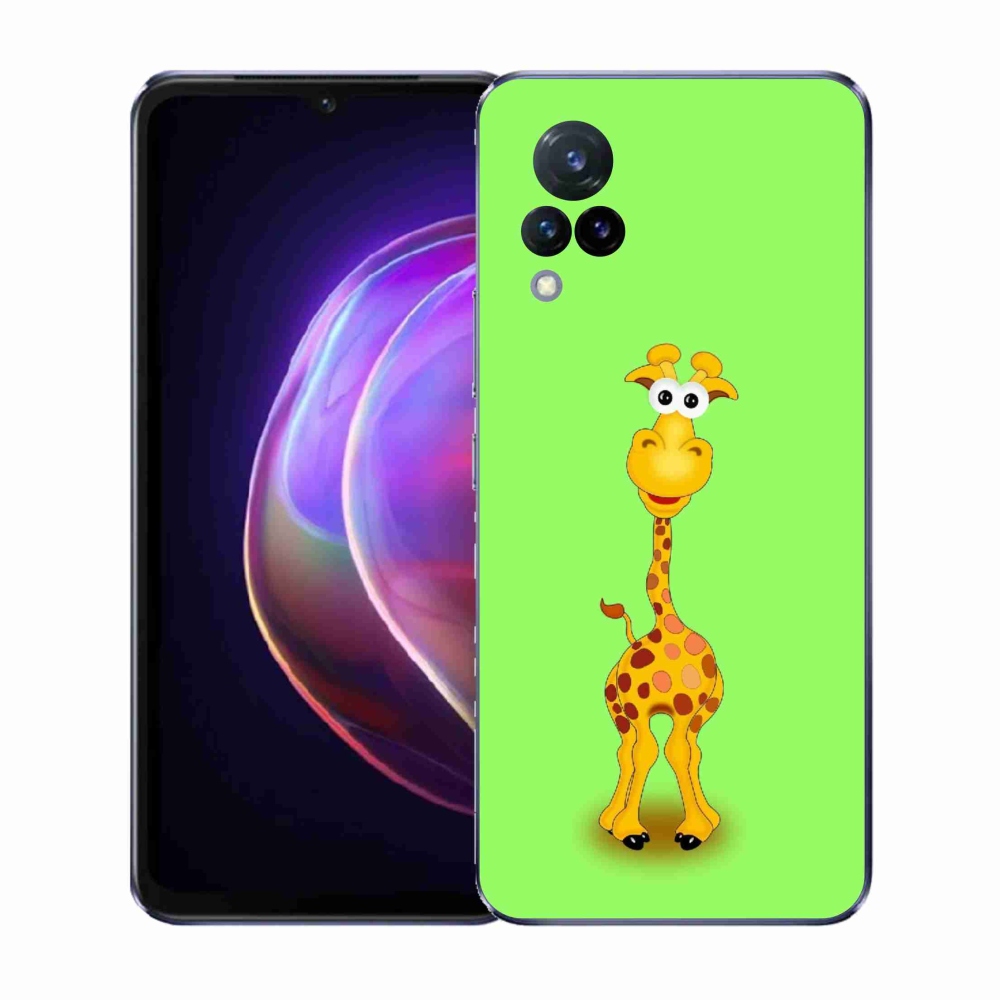 Gél borító mmCase a Vivo V21 4G/5G készülékhez - rajzfilm zsiráf