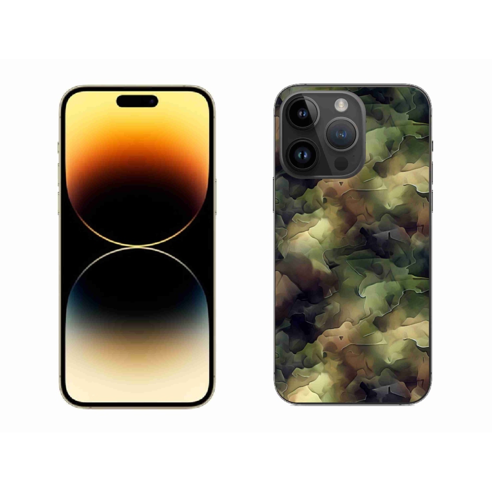 Zselés borítás mmCase iPhone 14 Pro Max készülékhez - terepszínű minta 10