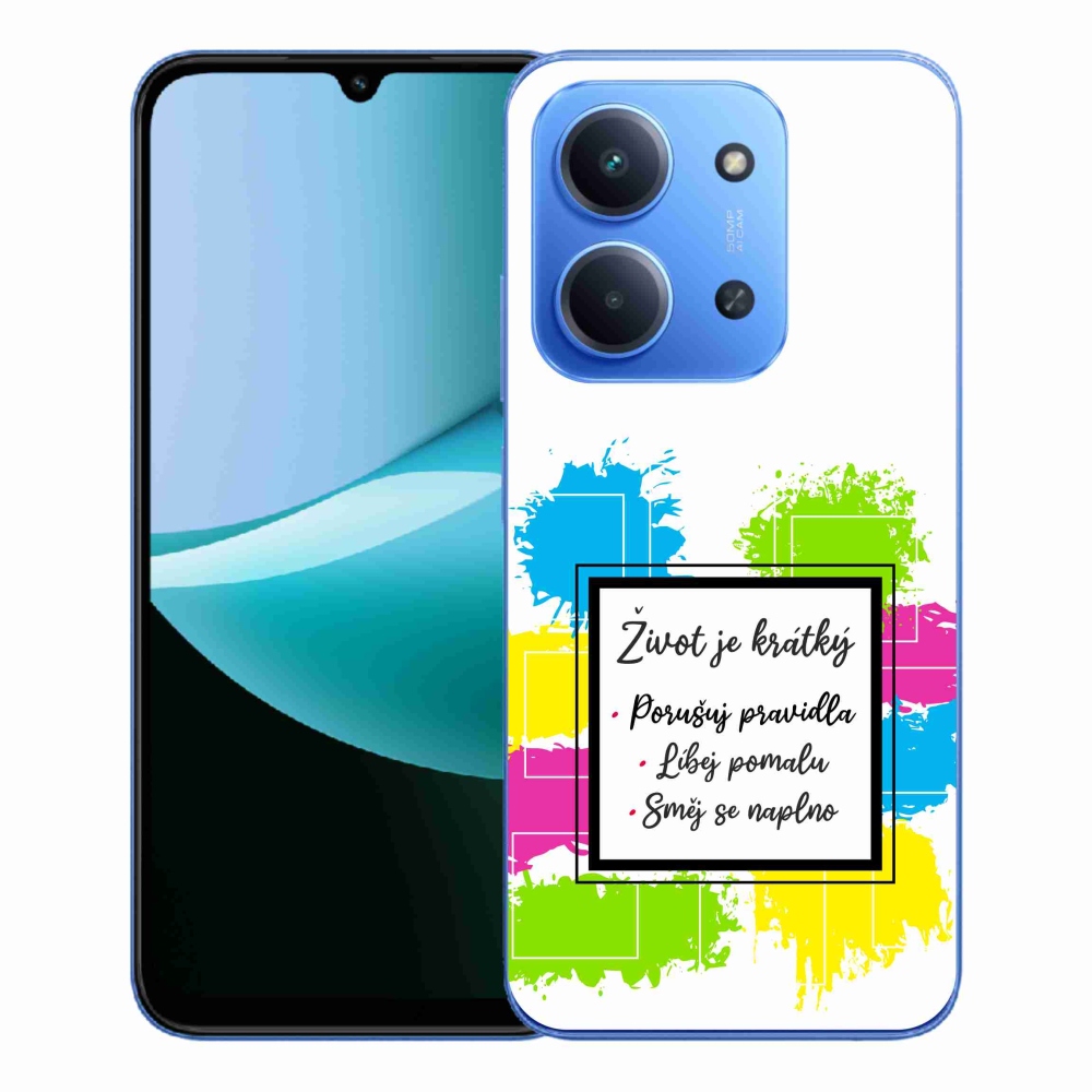 Gél borítás mmCase a Xiaomi Redmi 15C 4G/5G (173mm) - idézem 5 fehér háttérrel