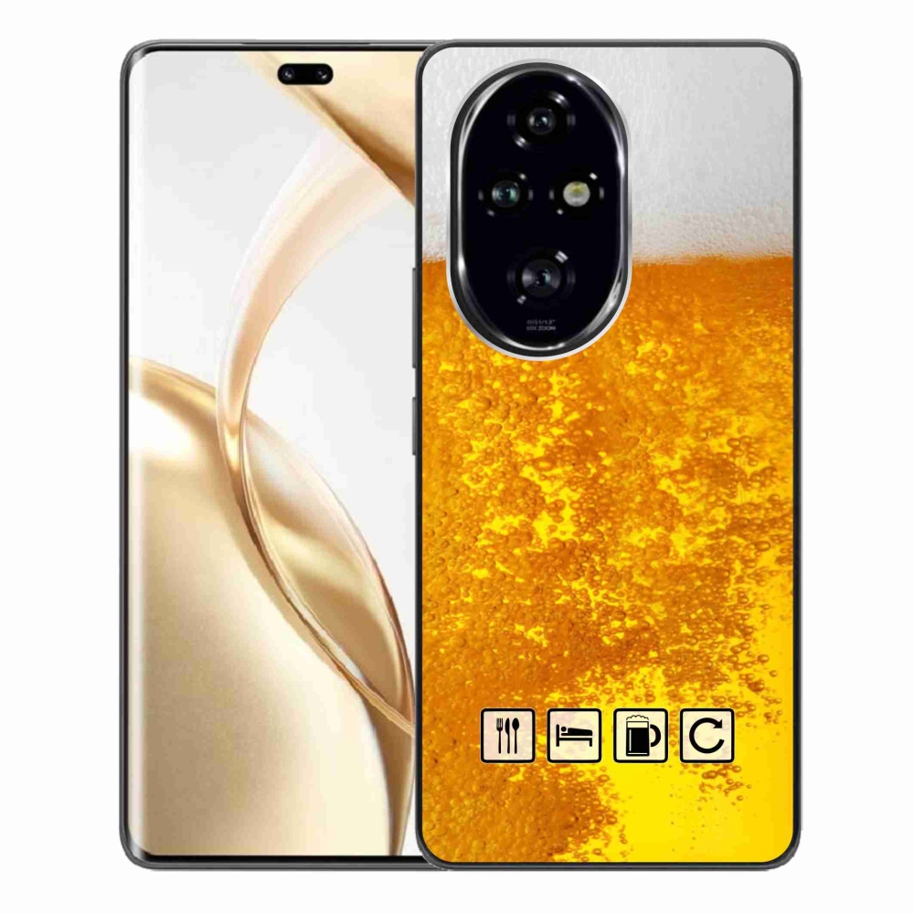 Zselés borítás mmCase a Honor 200 Pro 5G számára - sör motívum 3