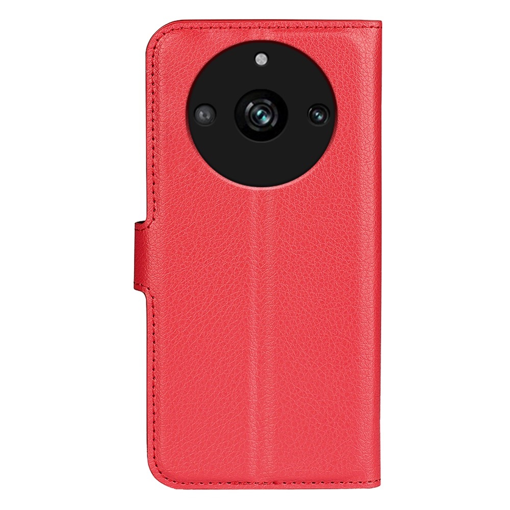 Litchi könyvtáska a Realme 11 Pro 5G/11 Pro+ 5G modellhez - piros