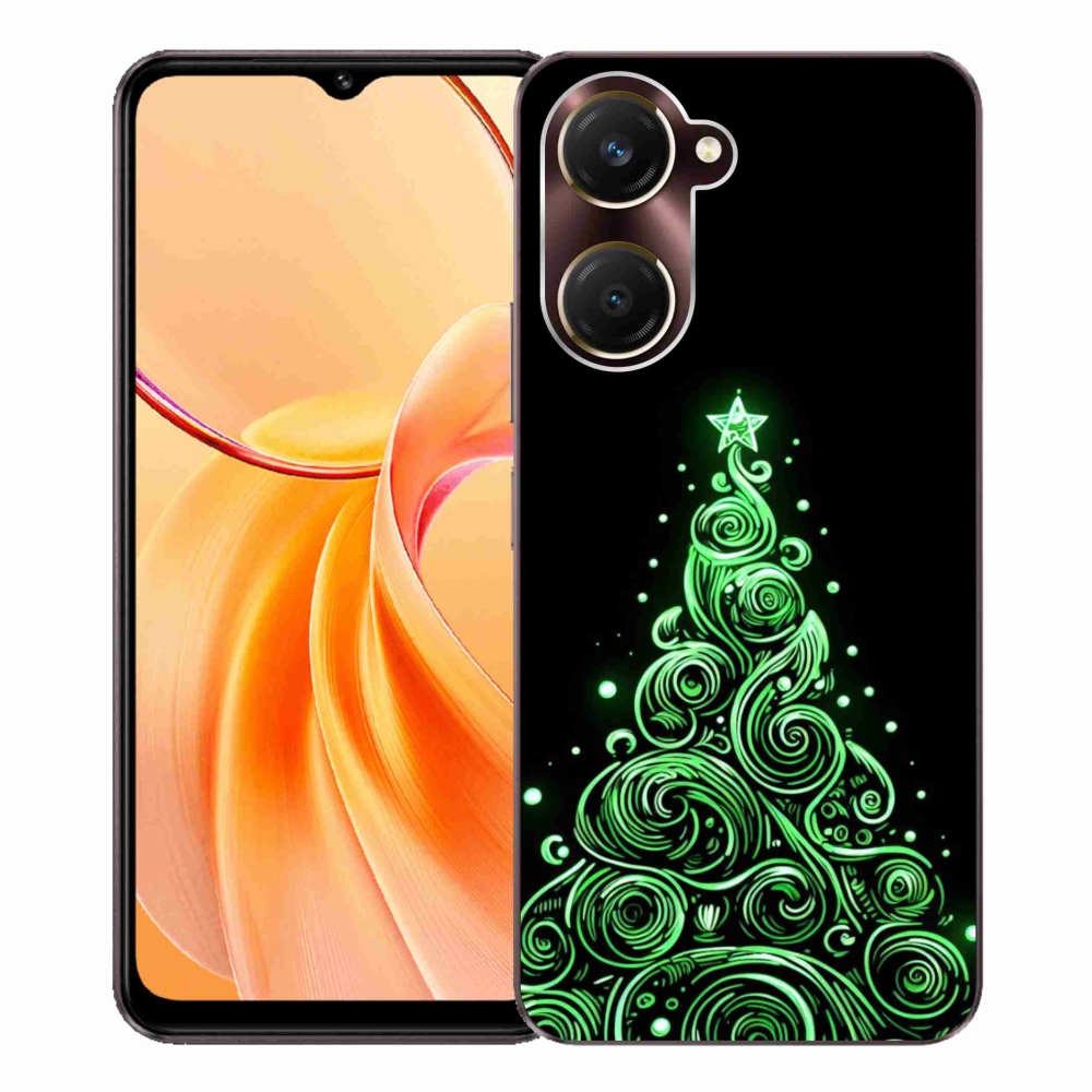 Gél borítás mmCase a Vivo Y28s 5G-hez - neon karácsonyfa 3