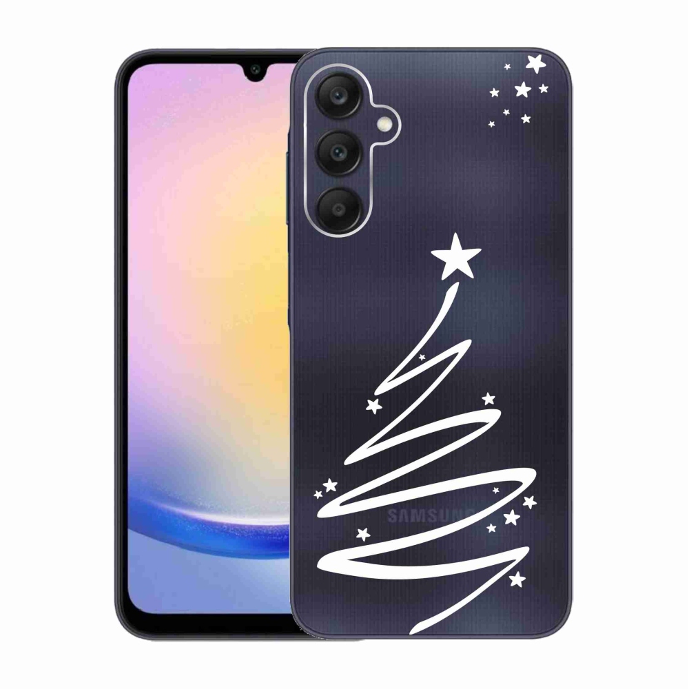 Gél borító mmCase Samsung Galaxy A25 5G - fehér fa átlátszó háttéren