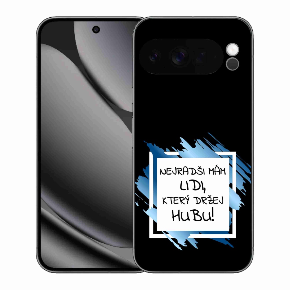 Gél borítás mmCase a Google Pixel 10 Pro XL-hez - vicces szöveg 7 fehér és fekete háttérrel