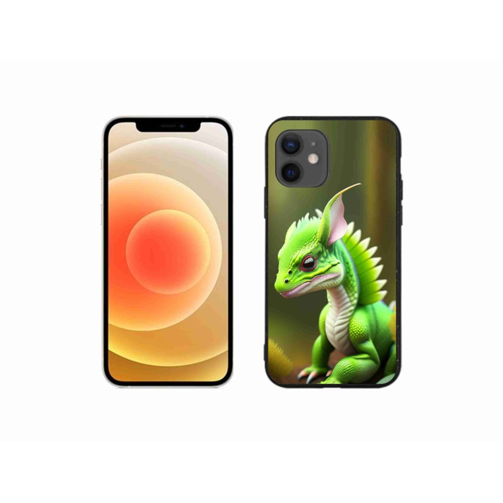 Zselés borítás mmCase iPhone 12 mini készülékhez - zöld sárkány