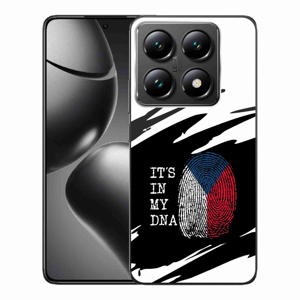 Gél borító mmCase a Xiaomi 14T Pro - zászló ujjlenyomat fekete és fehér háttérrel