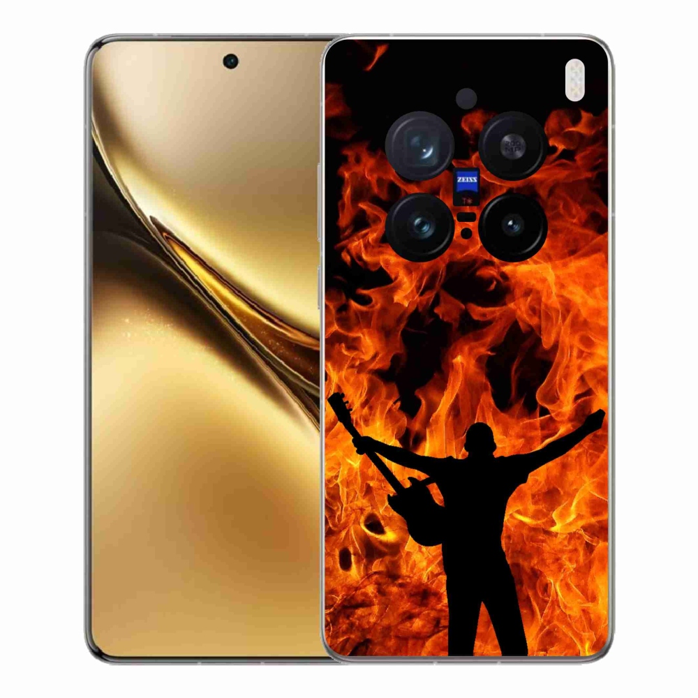 Zselés borítás mmCase a Vivo X200 Pro 5G-n - zenész és tűz