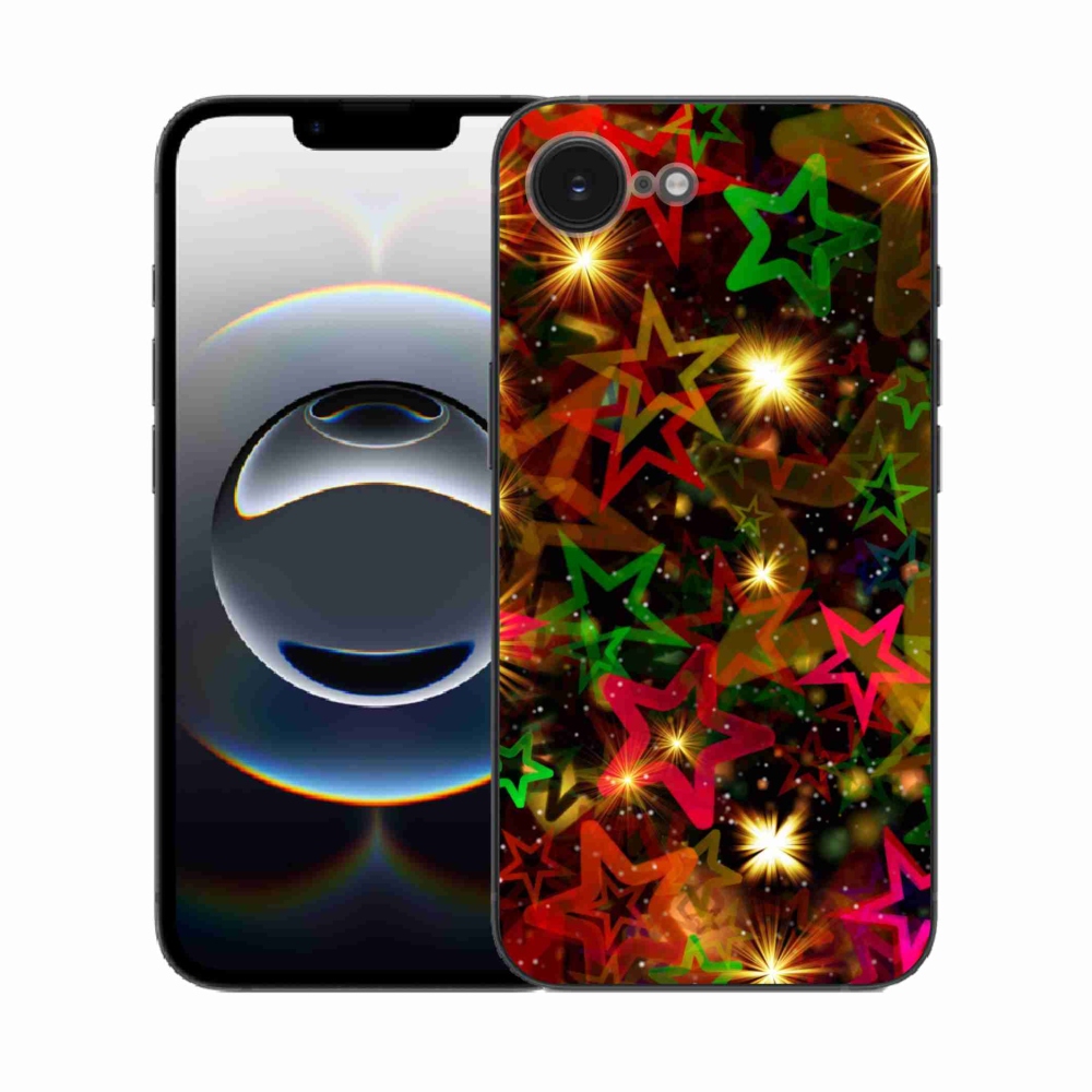Zselés borítás mmCase iPhone 16e készülékhez - színes csillagok