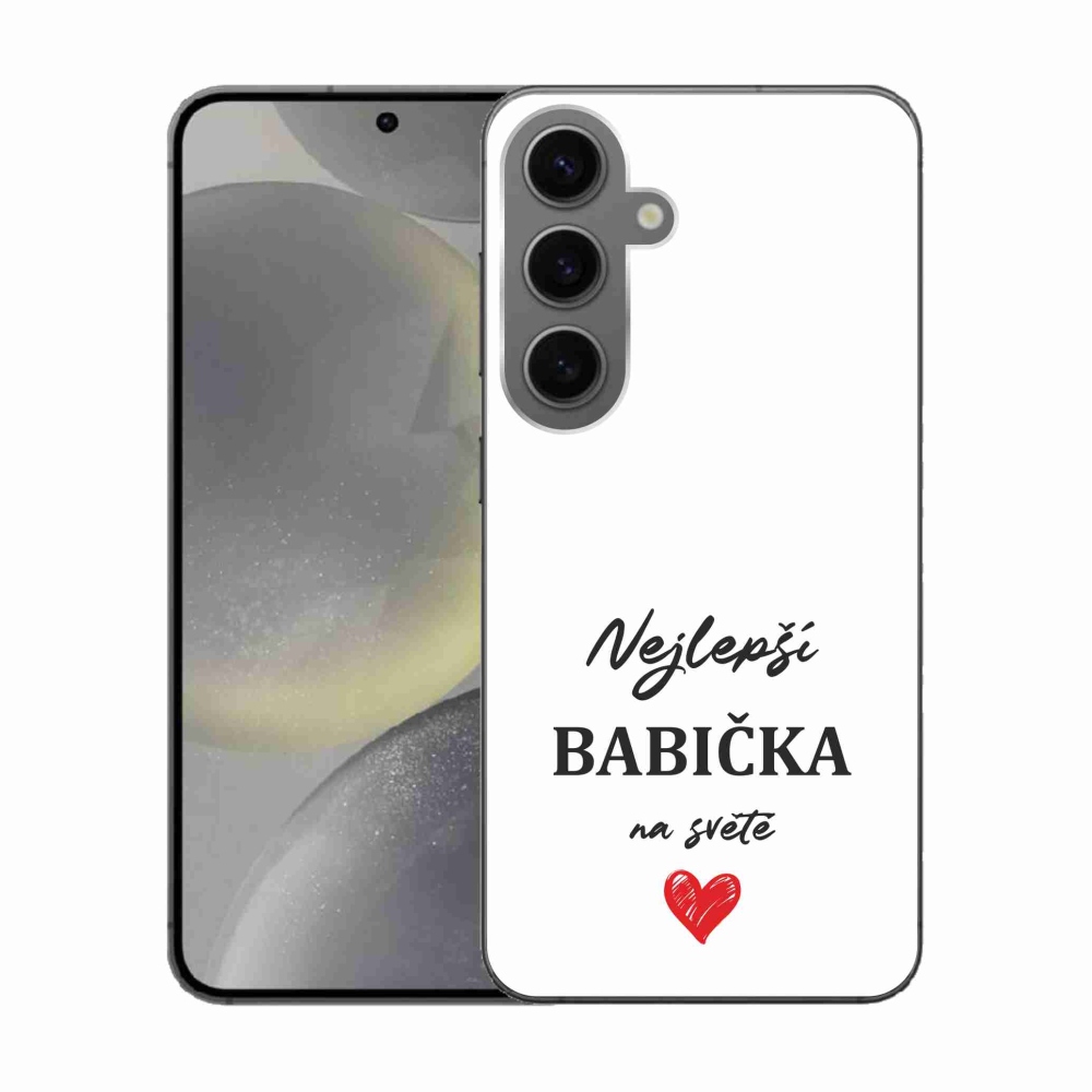 Gél borító mmCase Samsung Galaxy S24 - a legjobb nagymama 1 fehér háttérrel