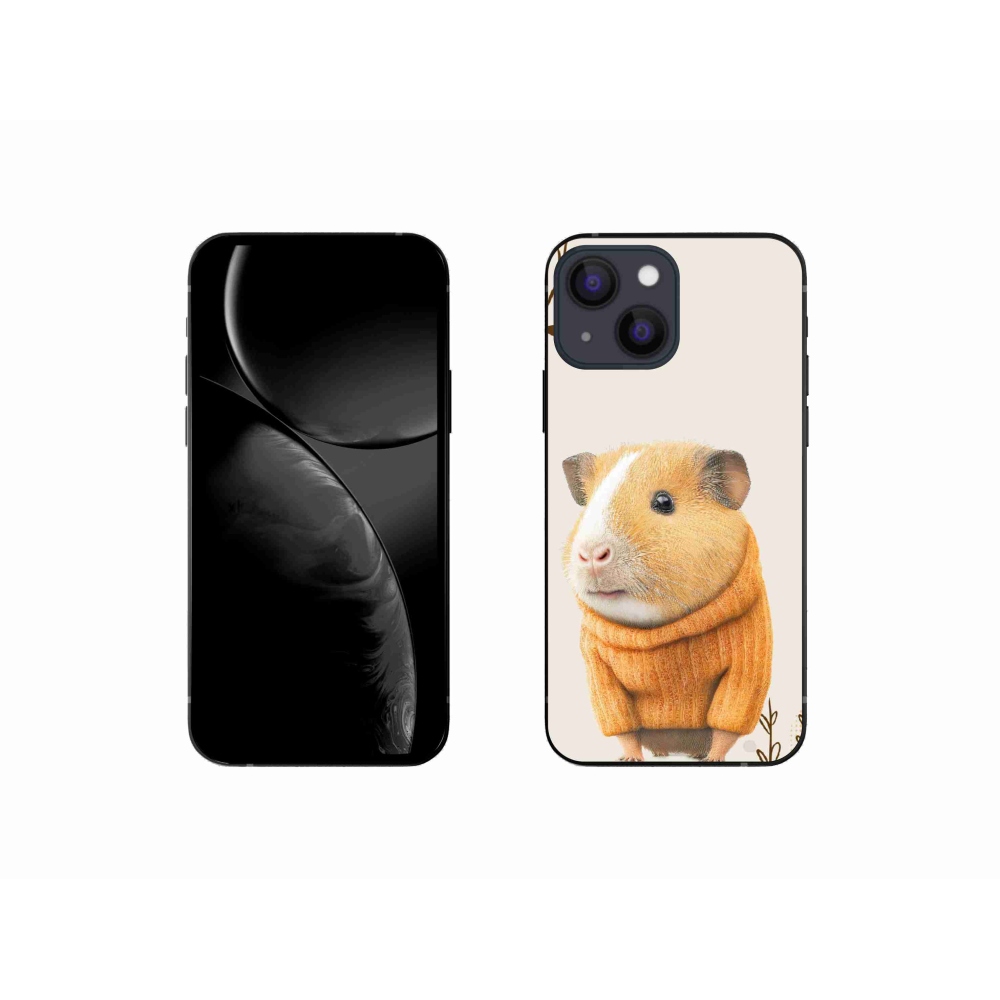 Gél borítás mmCase iPhone 13 mini készülékhez - tengerimalac pulóverben