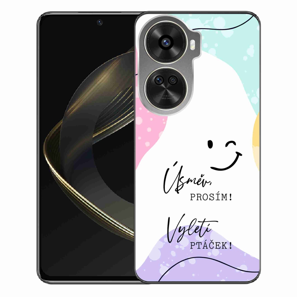 Gél borító mmCase a Huawei Nova 12 SE-hez - vicces szöveg 4 fehér háttérrel