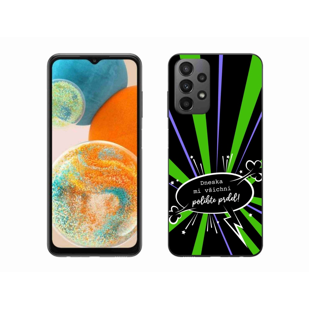 Gél borító mmCase Samsung Galaxy A23 4G/5G készülékhez - vicces szöveg 15 fekete háttér