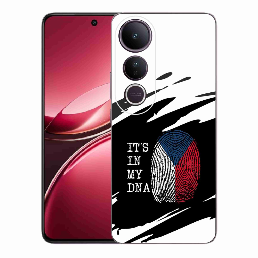 Gél borító mmCase a Vivo V50 Lite 4G/5G - zászló ujjlenyomat fekete és fehér háttérrel