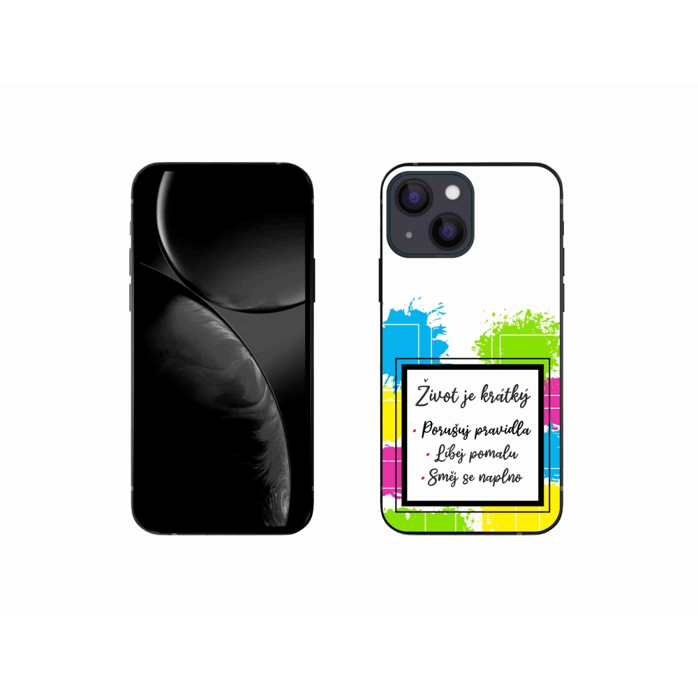 Gél borítás mmCase iPhone 13 mini 5.4 - idézem 5 fehér háttérrel