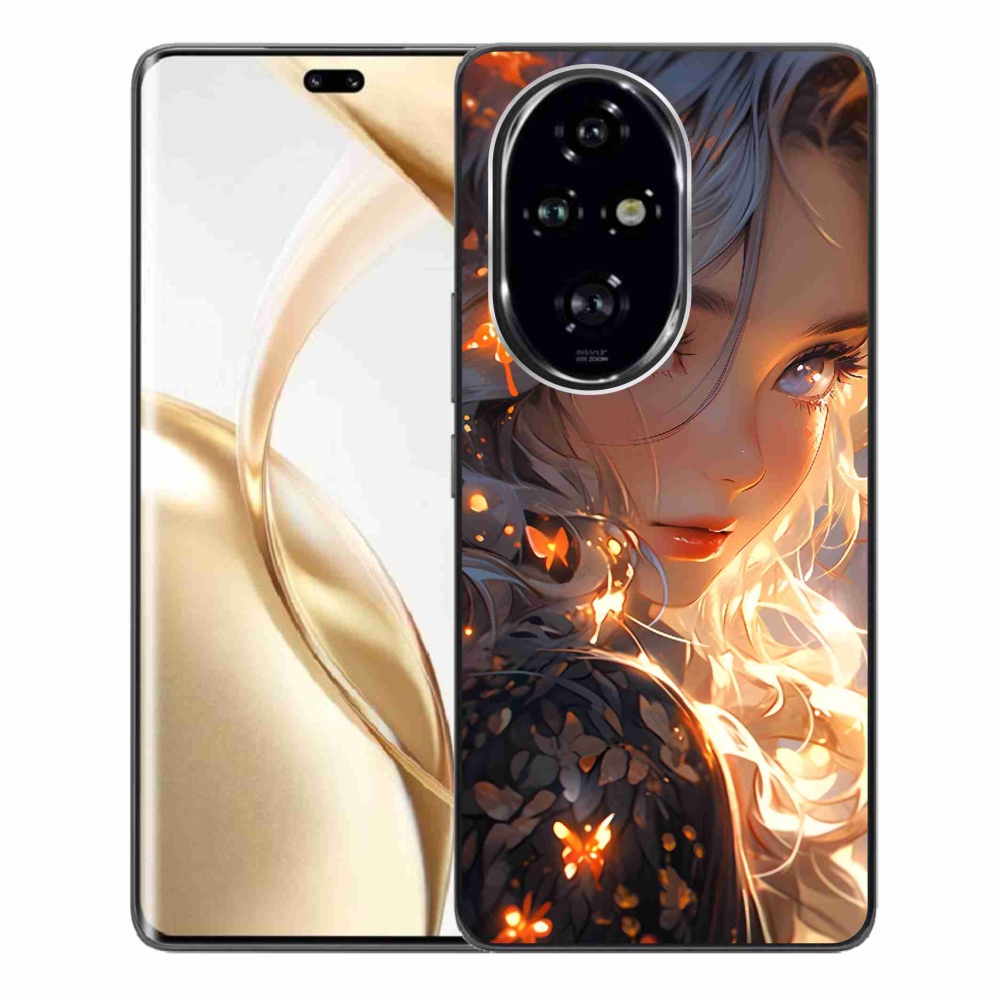 Gél borító mmCase a Honor 200 Pro 5G számára - lány és pillangók