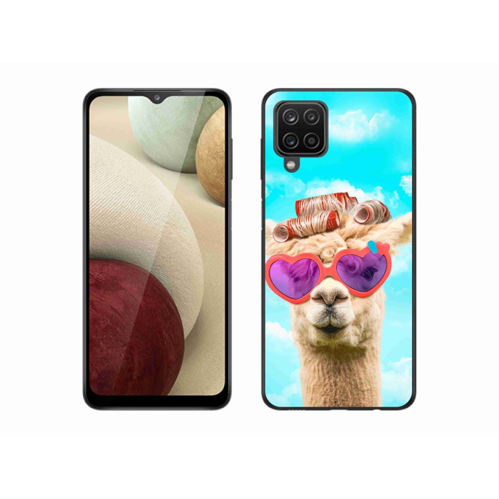 Zselés borítás mmCase Samsung Galaxy A12 készülékhez - szemüveges láma
