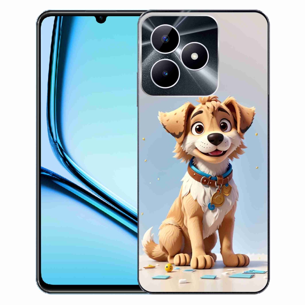 Zselés borító mmCase a Realme Note 50 készülékhez - rajzfilm kölyökkutyus